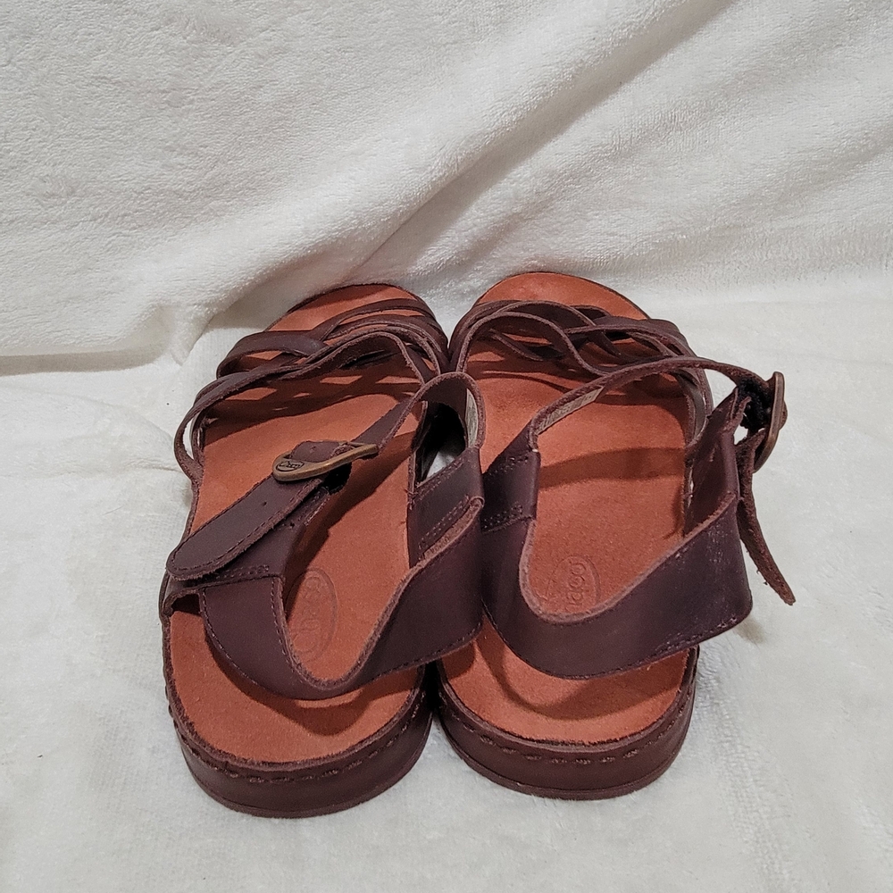 Womens 6 Chaco Fallon Java Brown Leather Strappy … - image 3